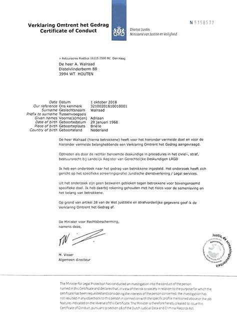 verklaring omtrent de hoedanigheid van belastingplichtige